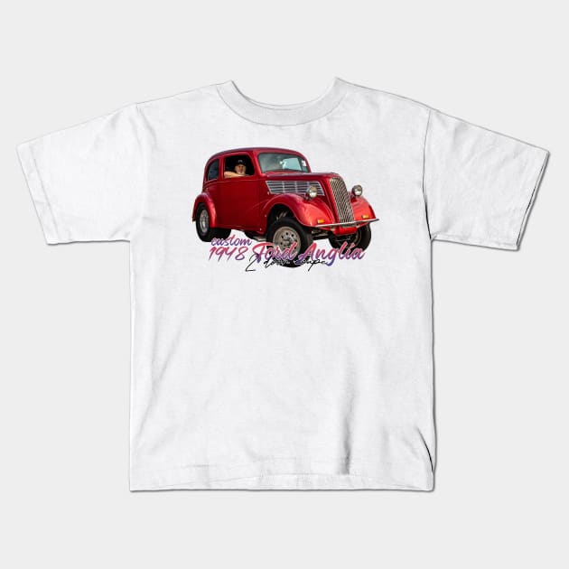 Custom 1948 Ford Anglia 2 Door Coupe Kids T-Shirt by Gestalt Imagery